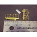 1450-7 -HO Caboose end railing assembly, ladders, brake stand, (no wheel), short ladders, 1-1/8W x 1/2" to top of railing - Pkg. 2